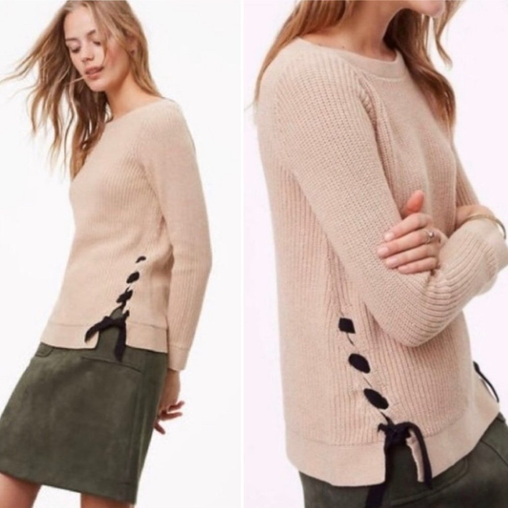 Loft Tie Side Boat Neck Sweater